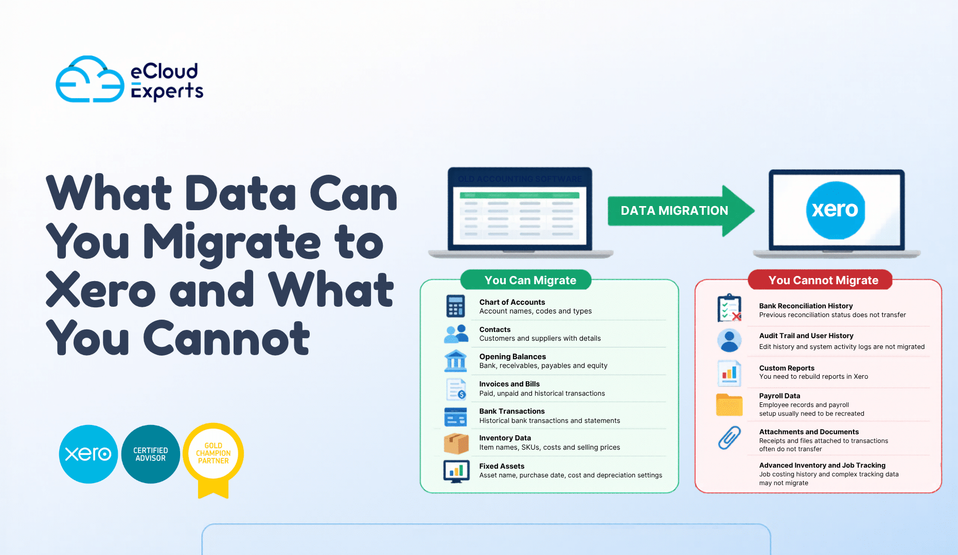What Data Can You Migrate to Xero and What You Cannot