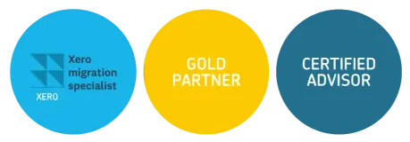 Xero certification, Xero training certificate, xero gold partner logo
